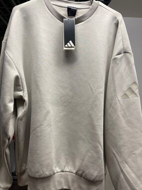 adidas Neutral Light Gray Crewneck Sweatshirt multi sport